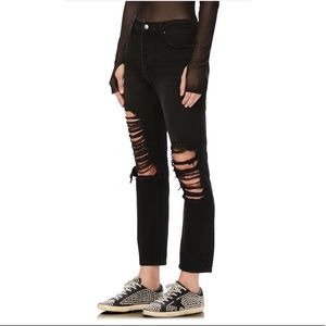 AFRM Distressed Jeans in Black